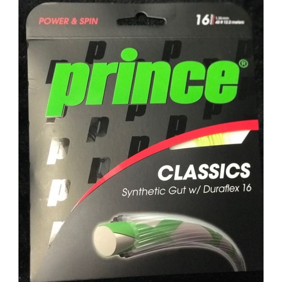 SET DE CORDA PRINCE SYN GUT W/ DURAFLEX 16 1.30 - LIME