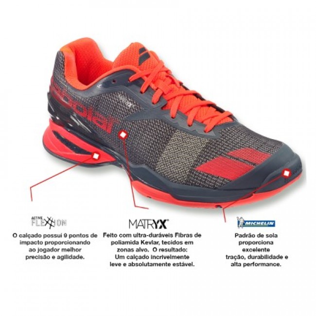 tênis babolat jet clay preto e branco